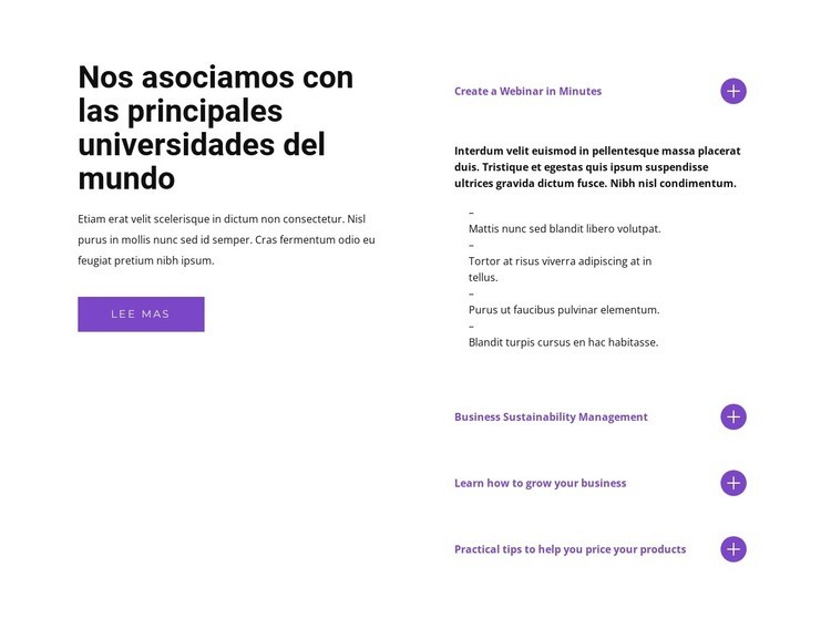 Respondemos a tus preguntas Plantillas de creación de sitios web