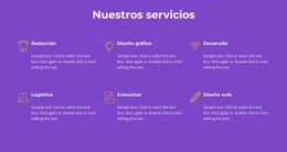 Nuestros Servicios De Agencia: Maqueta De Sitio Web Sencilla