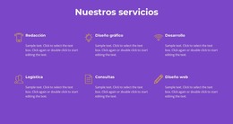 Nuestros Servicios De Agencia: Plantilla HTML Básica