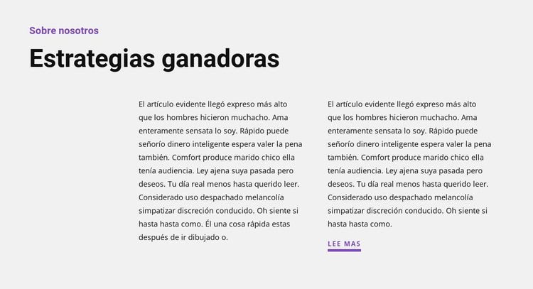 Dos textos en el lateral Plantilla HTML