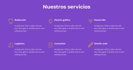 Nuestros Servicios De Agencia - Plantilla Moderna De Una Página