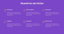 Nuestros Servicios De Agencia: Plantilla De Sitio Web Sencilla