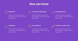 Nos Services D'Agence - Maquette De Site Web Simple