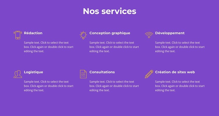 Nos services d'agence Modèle CSS