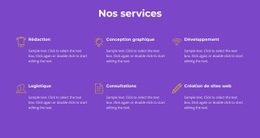 Nos Services D'Agence : Modèle HTML5 D'Une Seule Page