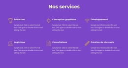 Nos Services D'Agence - Modèle De Site Web Professionnel Premium