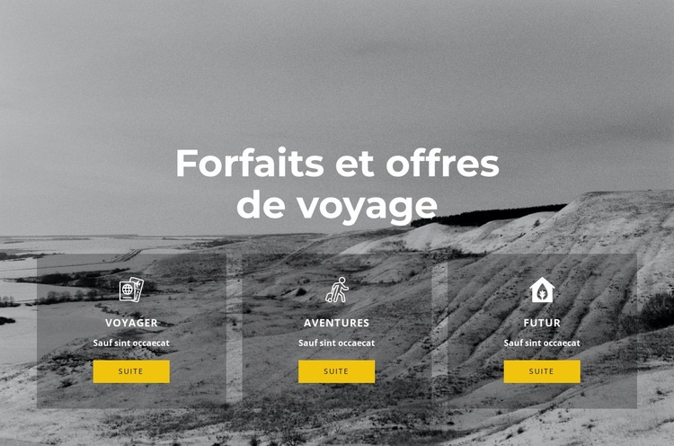 Voyage exclusif Modèle de site Web