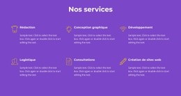 Nos Services D'Agence – Excellente Page De Destination