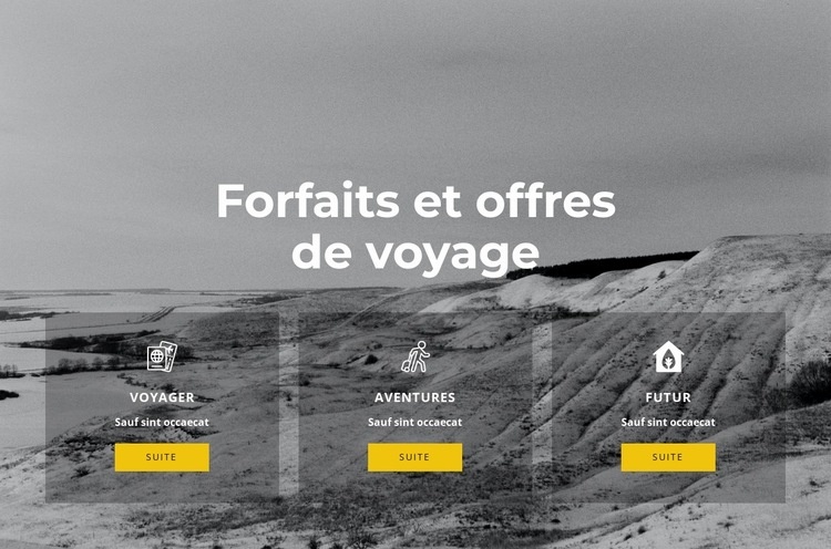 Voyage exclusif Page de destination