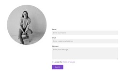 Round Picture And Form - Responsive HTML5 Template