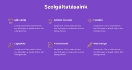 Ügynökségi Szolgáltatásaink - Alap HTML-Sablon