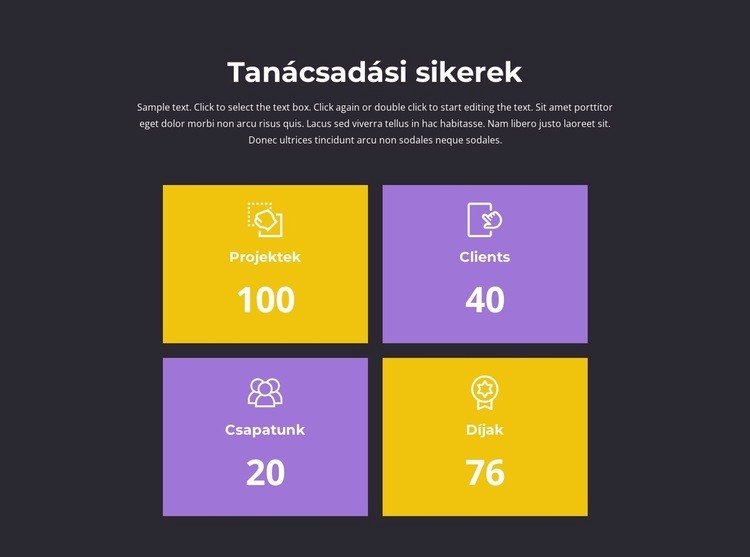 Eredményeink számlálója Weboldal tervezés