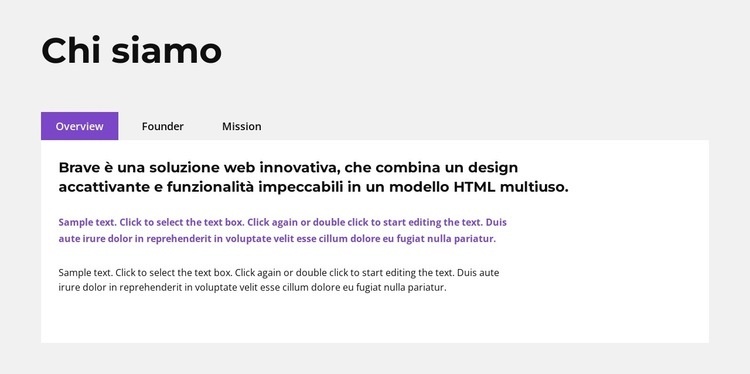 Schede di testo Modello HTML5