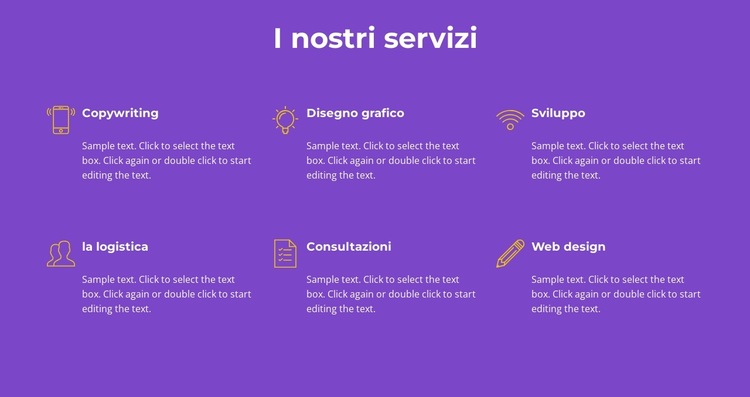 I nostri servizi di agenzia Modello di sito Web