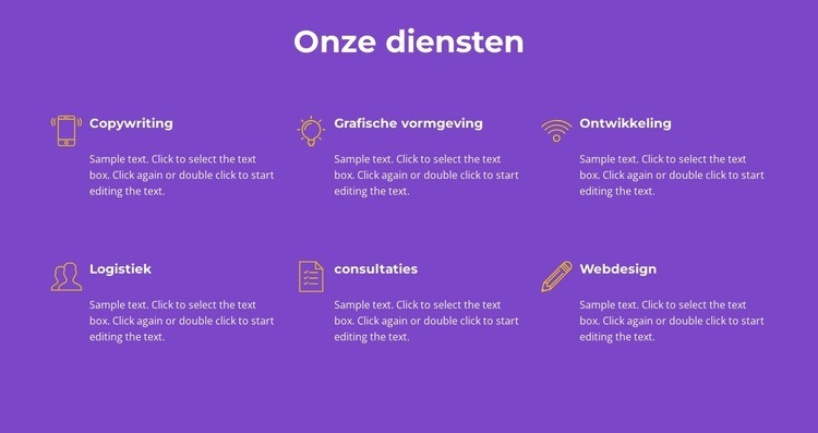 Onze bureaudiensten Html Website Builder