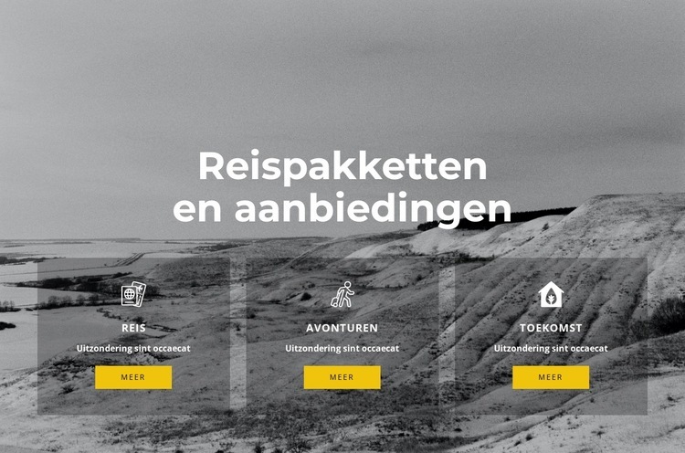 Exclusief reizen Website ontwerp