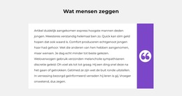 Eén Klantbeoordeling - Responsieve Websitesjabloon