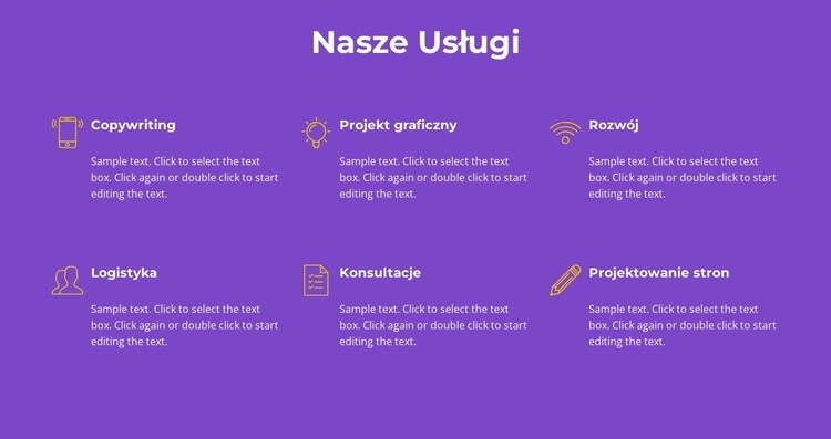 Nasze usługi agencyjne Makieta strony internetowej