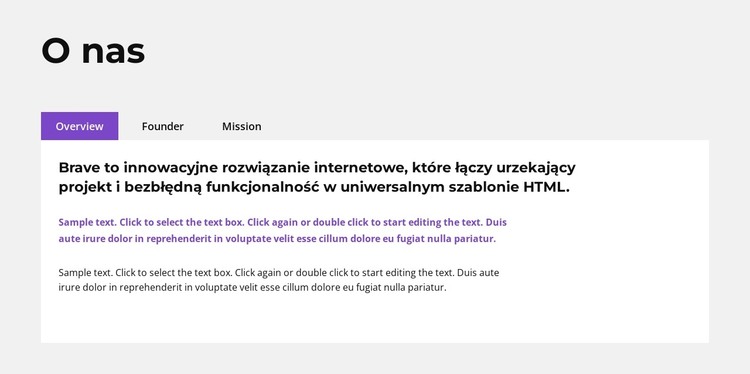 Zakładki tekstowe Szablon HTML
