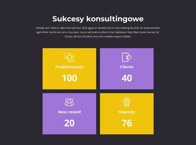 Licznik naszych osiągnięć Szablon HTML5