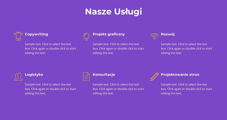 Nasze usługi agencyjne Szablon witryny sieci Web