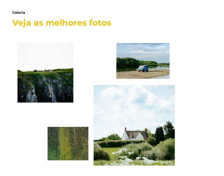 Galeria com fotos diferentes Construtor de sites HTML