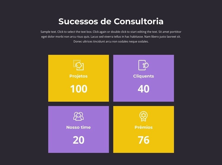 Contador de nossas conquistas Design do site