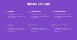 Nossos Serviços De Agência Modelo HTML CSS Responsivo