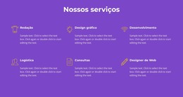 Nossos Serviços De Agência - Modelo HTML Básico