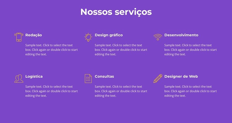 Nossos serviços de agência Modelo HTML