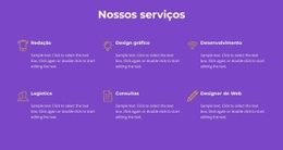 Nossos Serviços De Agência - Modelo HTML5 De Página Única