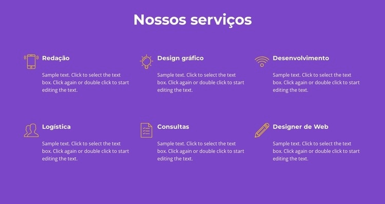 Nossos serviços de agência Modelo