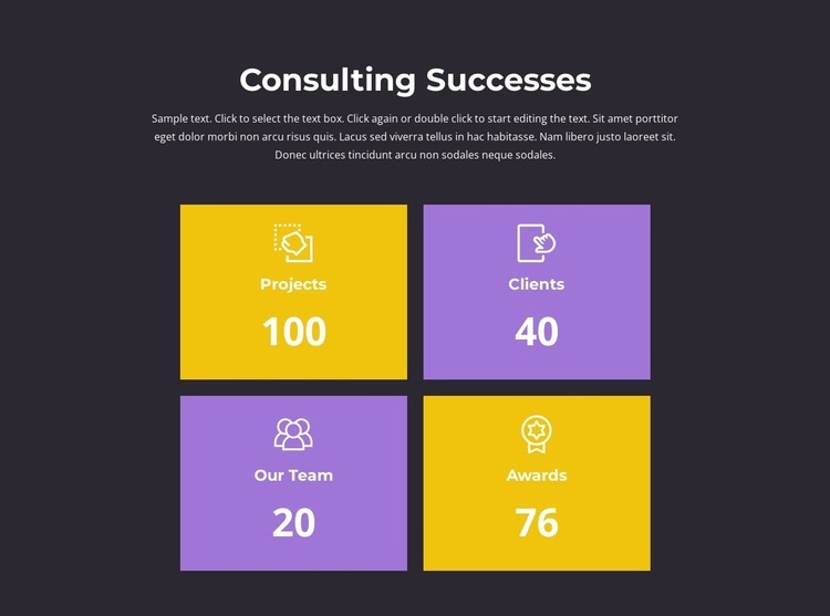 Counter of our achievements Squarespace Template Alternative