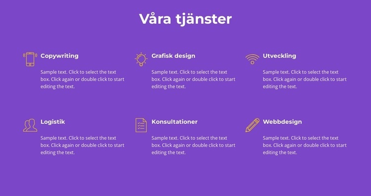 Våra byråtjänster HTML-mall