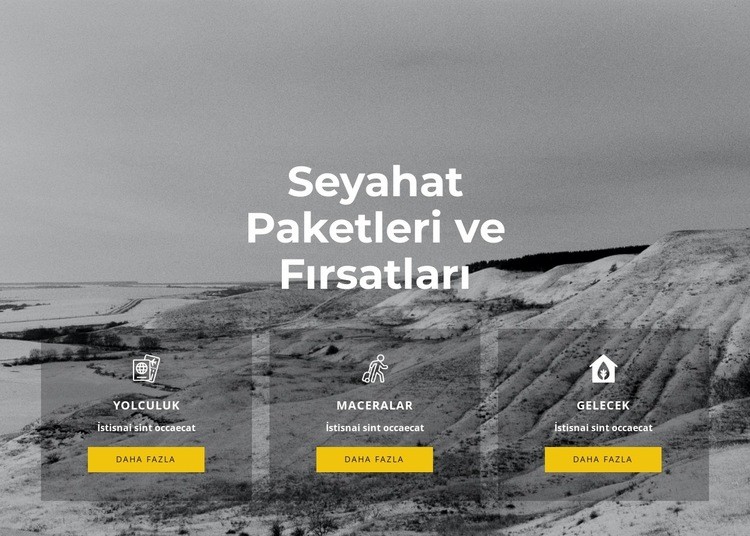 özel seyahat Web Sitesi Mockup'ı