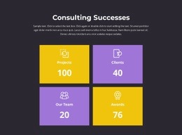 Counter Of Our Achievements - Beautiful Web Page Design