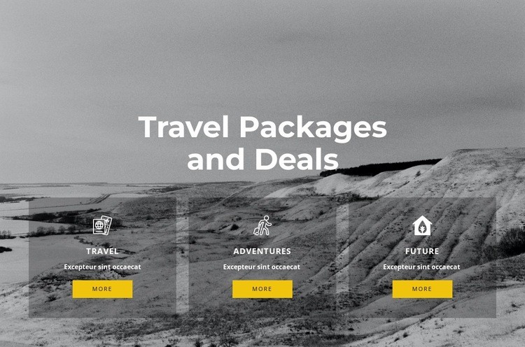 Exclusive travel Web Page Design