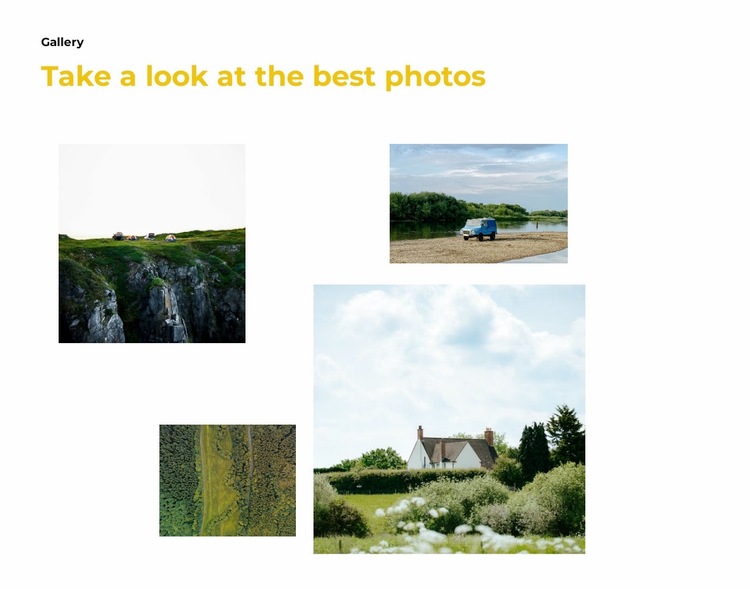 Gallery with different photos Website Builder Templates