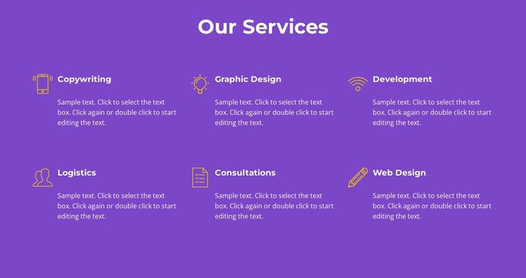Our agency services Website Mockup