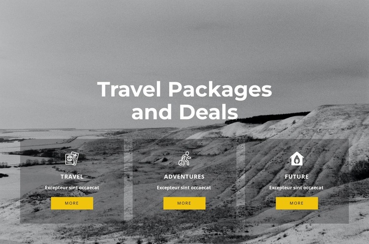 Exclusive travel Website Mockup