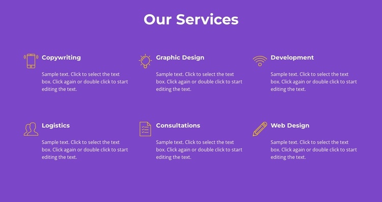 Our agency services Landing Page