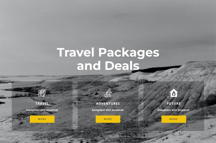 Exclusive travel eCommerce Template
