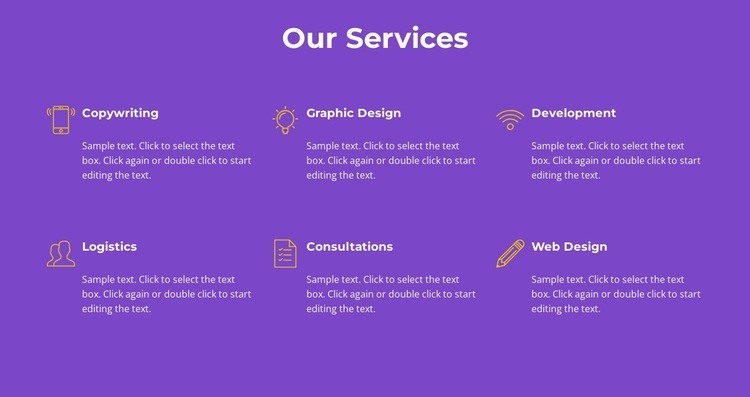 Our agency services Wix Template Alternative