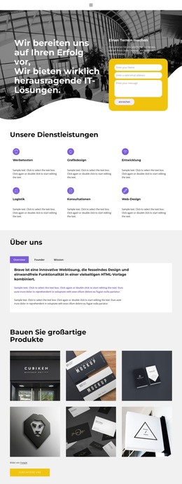 Reden Wir Über Das Geschäft - Einfache HTML-Vorlage