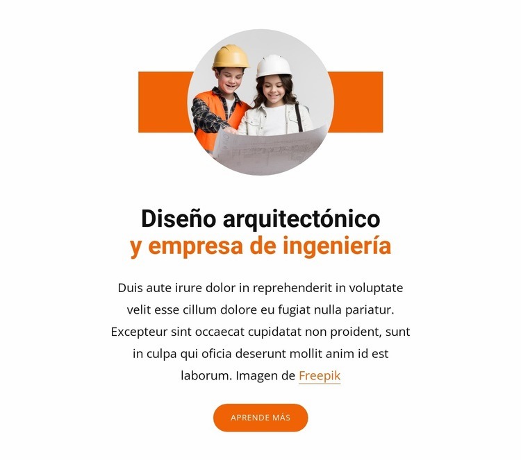 Empresa de ingeniería y diseño arquitectónico Creador de sitios web HTML