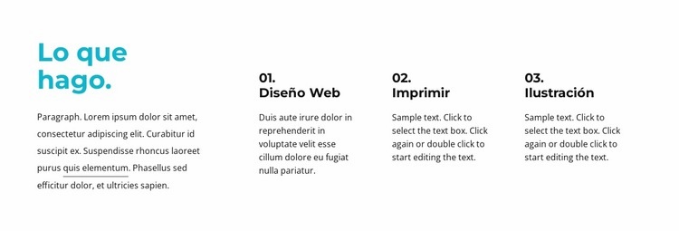 Qué hacemos bloque de texto Diseño de páginas web