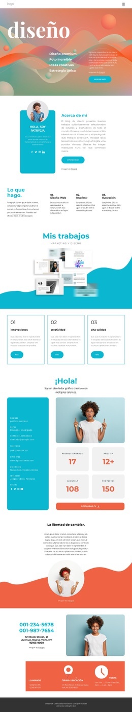 Creación de nombres y lemas - Maqueta de sitio web por Nicepage