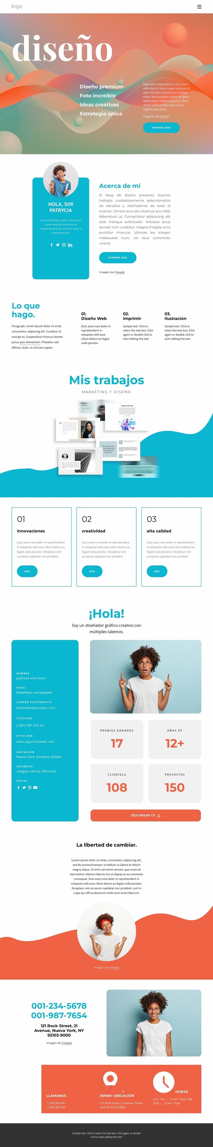 Diseñador creativo Plantilla HTML5