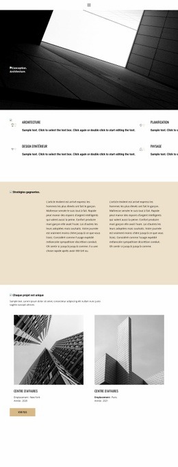 Conception Et Architecture - Page De Destination Simple