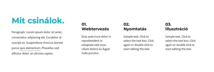 Mit csinálunk szövegblokk CSS sablon